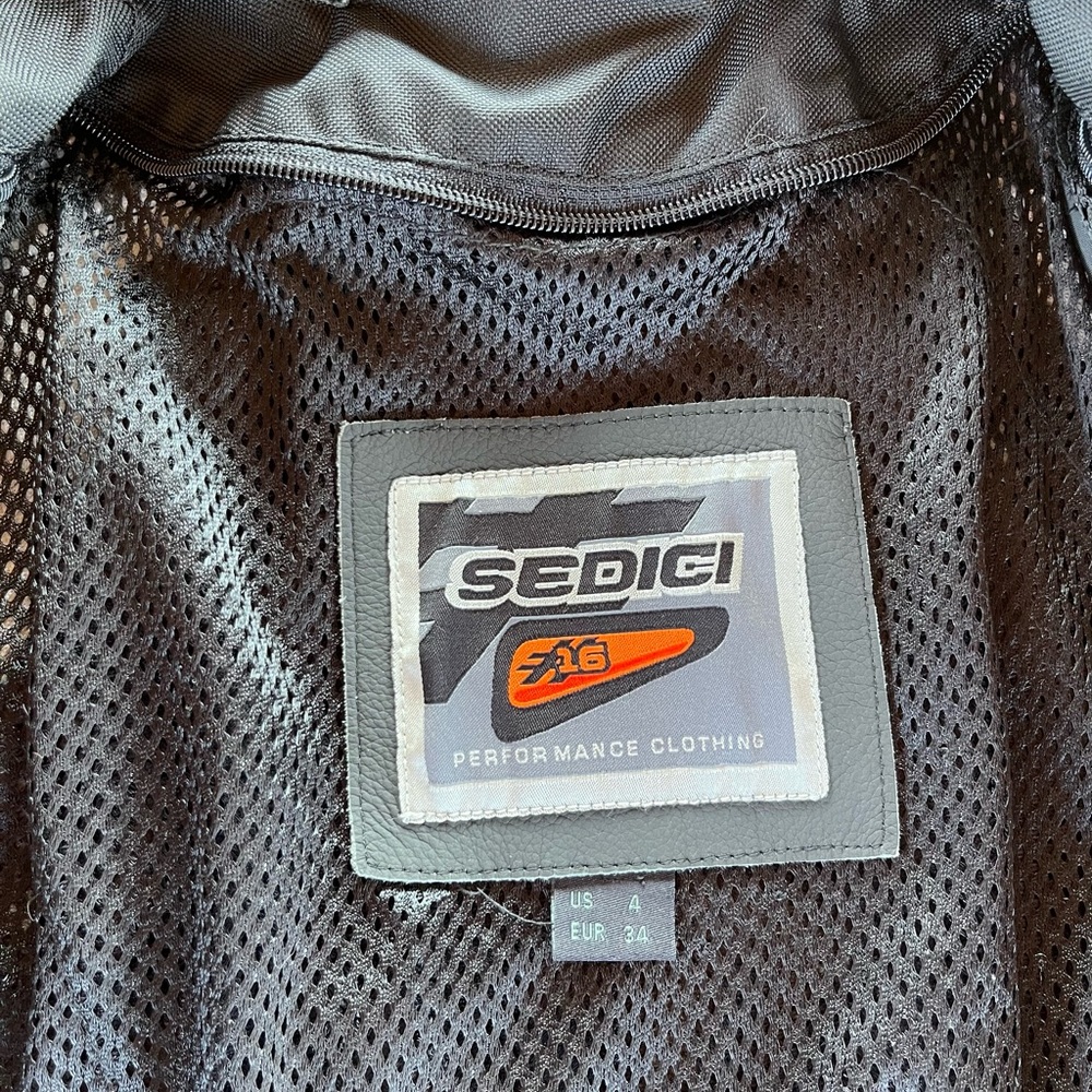 SEDICI BLACK LEATHER MOTO JACKET, racing jacket, no hardware, Womens XS - Picture 4 of 10